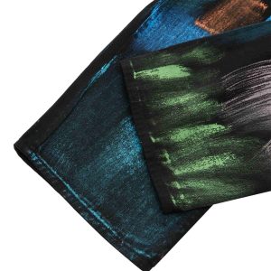 Concert Outfit Watercolor Print Jeans