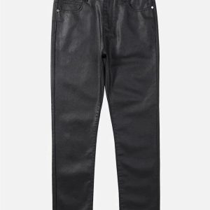 Concert Outfit Waxed Slim Pants