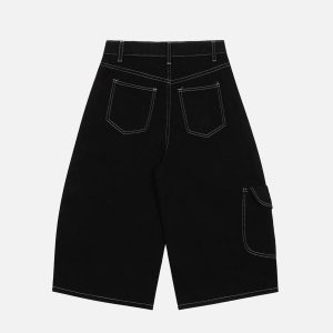 Concert Outfit Welt-Embellished Cargo Jorts