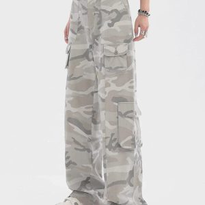 Concert Outfit Wide-Leg Straight-Leg Cargo Pants