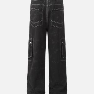 Concert Outfit Workwear Multi-Pocket Tie-Dye Pants