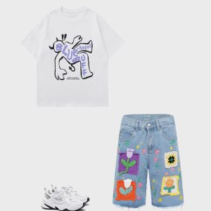 Concert Outfit Wrestling Demon Print Tee