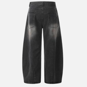 Concert Outfit Wrinkle Loose Barrel Jeans