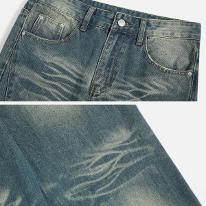 Concert Outfit Wrinkle Vintage Washed Jeans