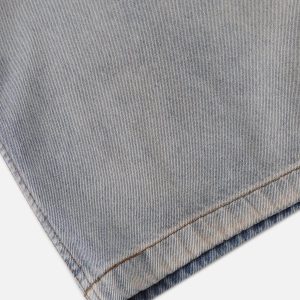 Concert Outfit Wrinkle Washed Loose Jeans