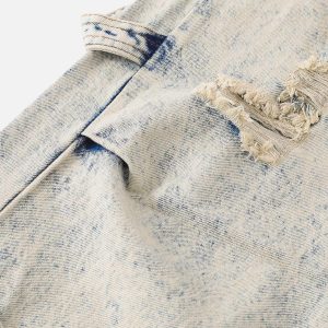 Concert Outfit Yellow Mud Washed Loose Jeans