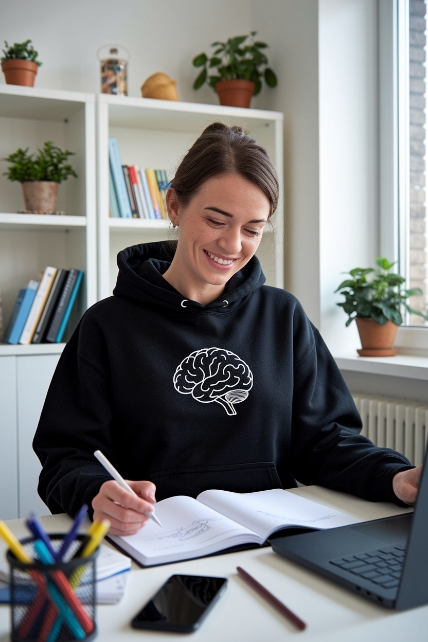 ADHD Brain Embroidered Hoodie: A Unique Fashion Statement outfit idea