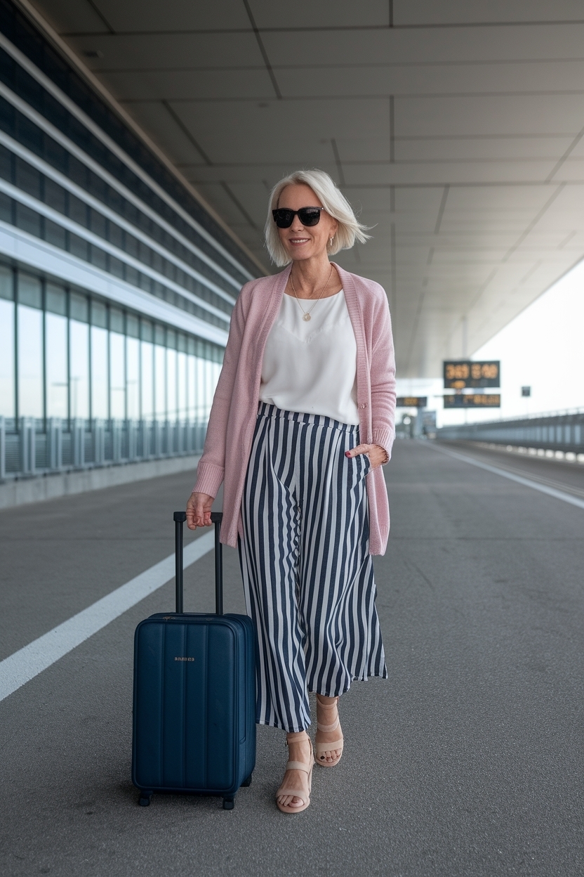 Airport Outfit for Women Over 40 Summer: Comfort Meets Style outfit idea