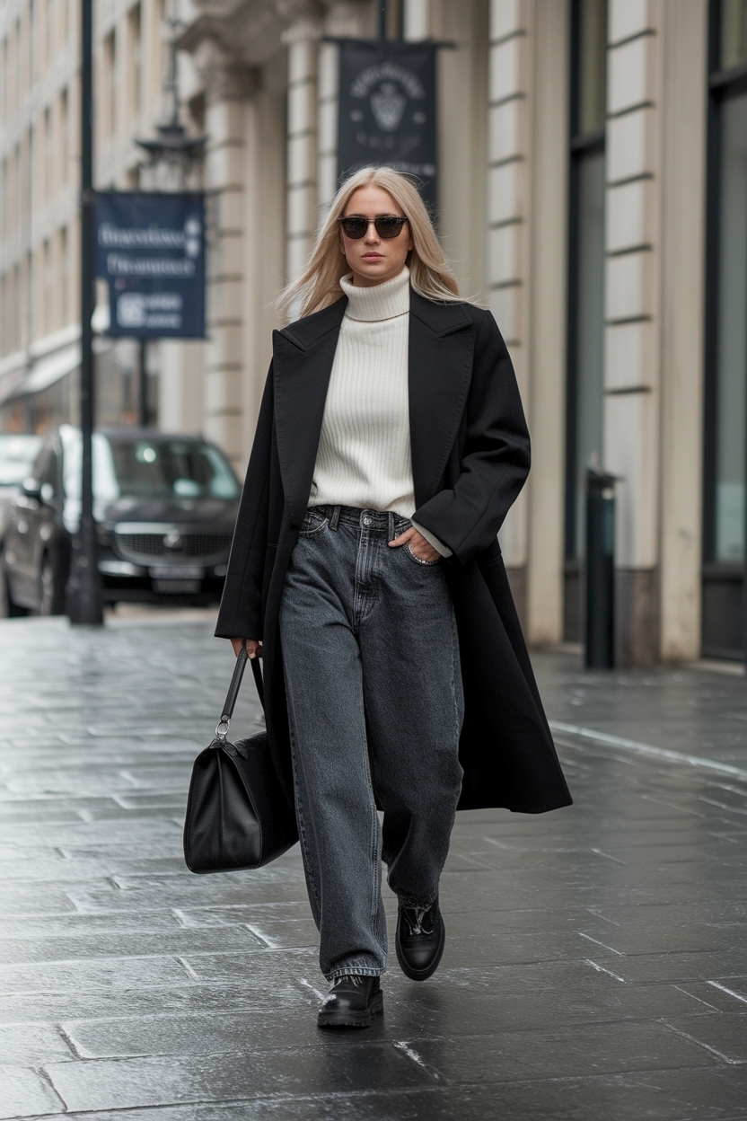 Baggy Black Jeans Outfit Winter: Style Tips for Cold Weather outfit idea