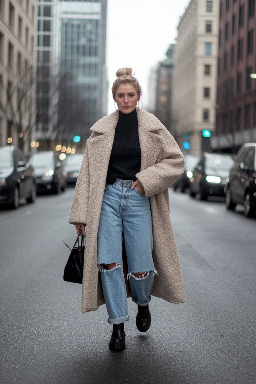 Baggy Ripped Jeans Outfit Winter: Effortless Cool Vibes outfit idea