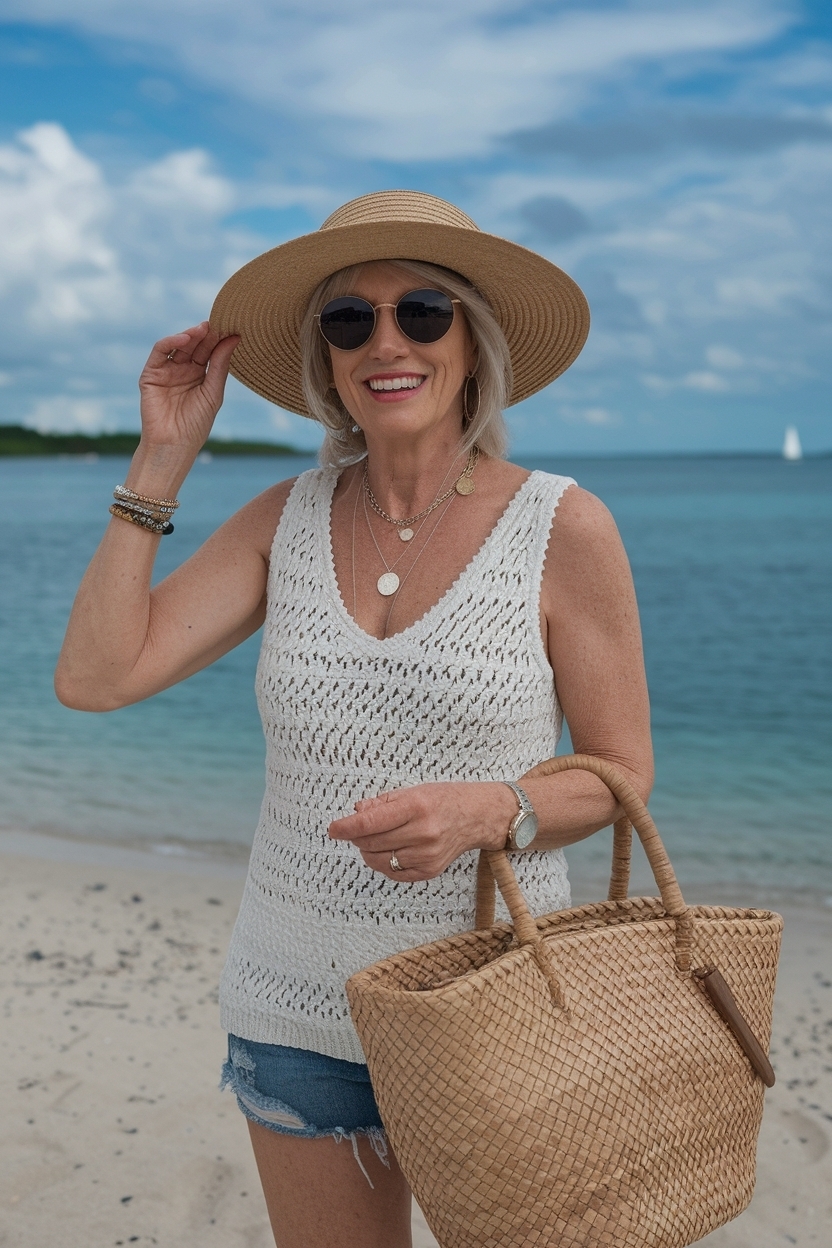 Beach Outfit Ideas Women Over 40 for a Stylish Look outfit idea