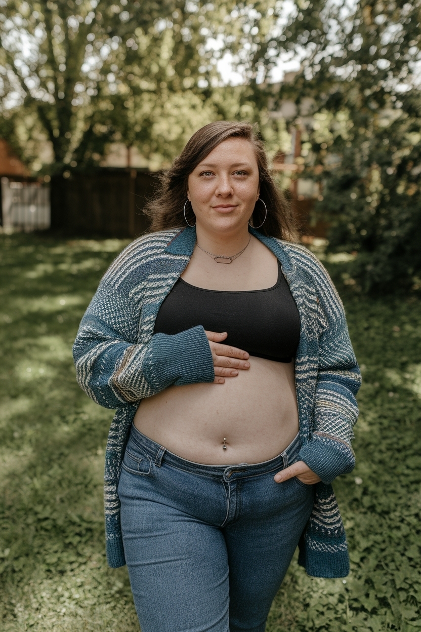 Belly Button Piercing on Chubby Stomach: Style and Confidence outfit idea