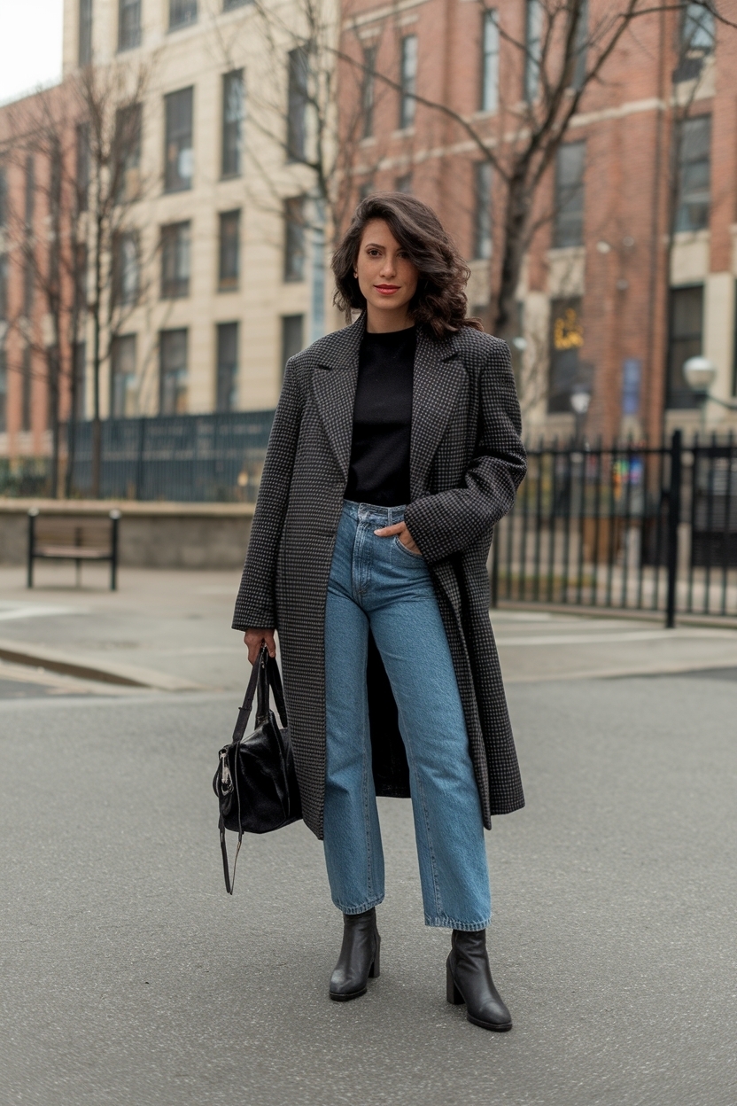 Black Boots and Jeans Outfit for Effortless Style outfit idea
