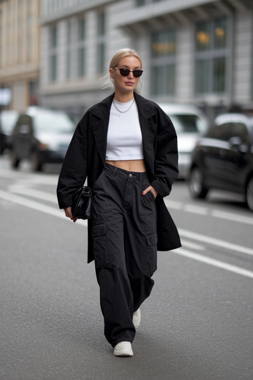 Black Cargo Pants Outfit Street Style Wo: Chic Inspirations outfit idea