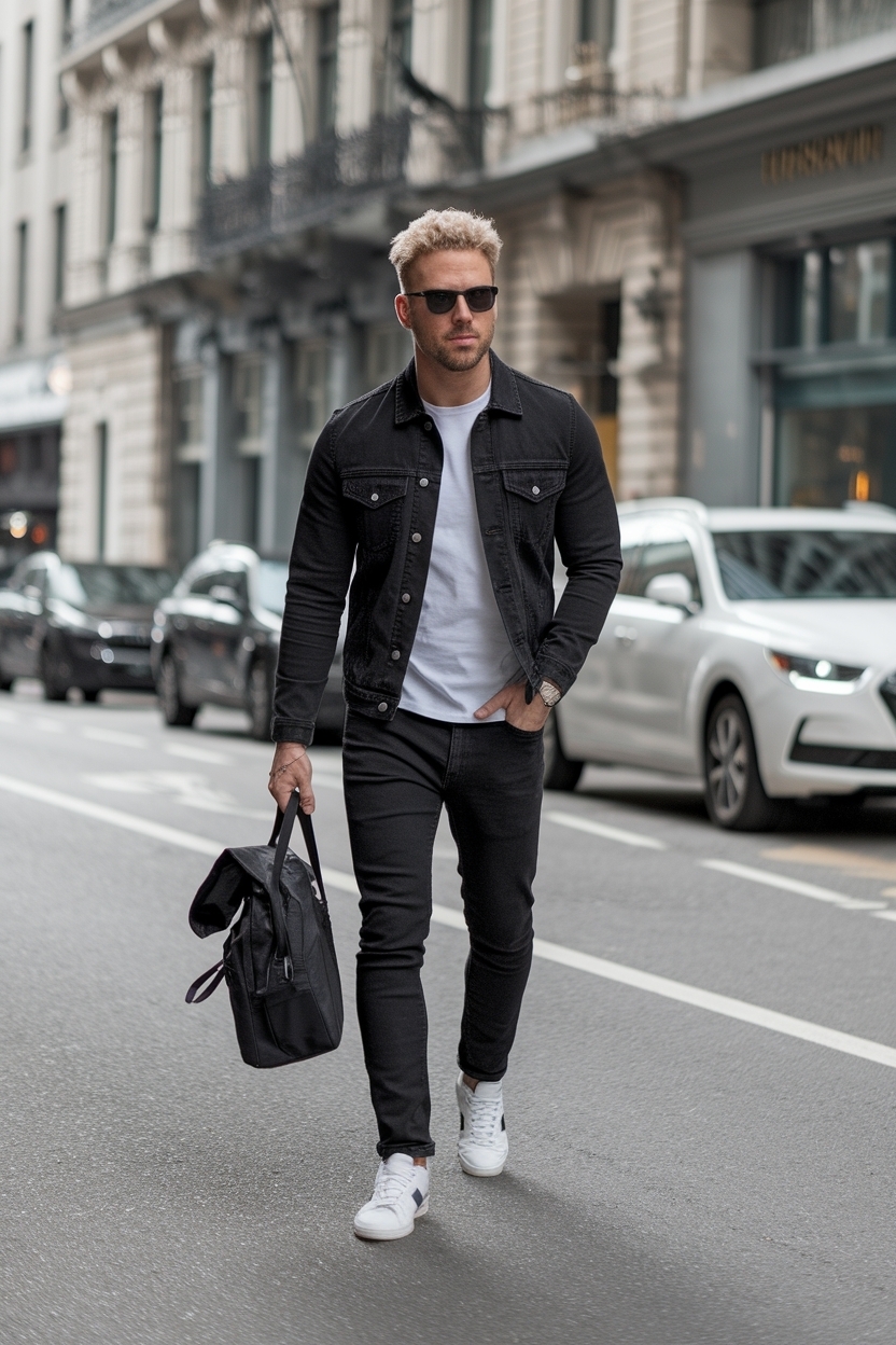 Black Denim Jeans Outfit Men: Casual to Chic outfit idea