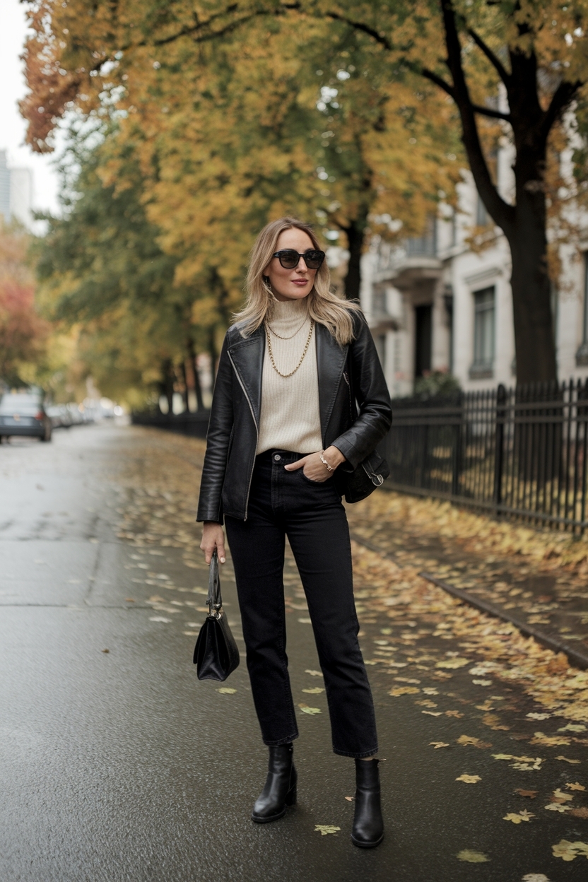 Black Jeans Outfit Autumn: Fashionable and Functional Looks outfit idea