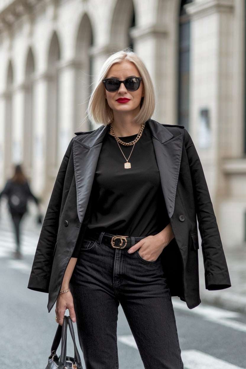 Black Top and Jeans Outfit Classy: Effortless Style Tips outfit idea