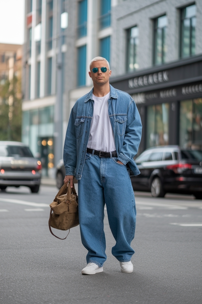 Blue Baggy Jeans Outfit Men: Casual and Chic Styles outfit idea