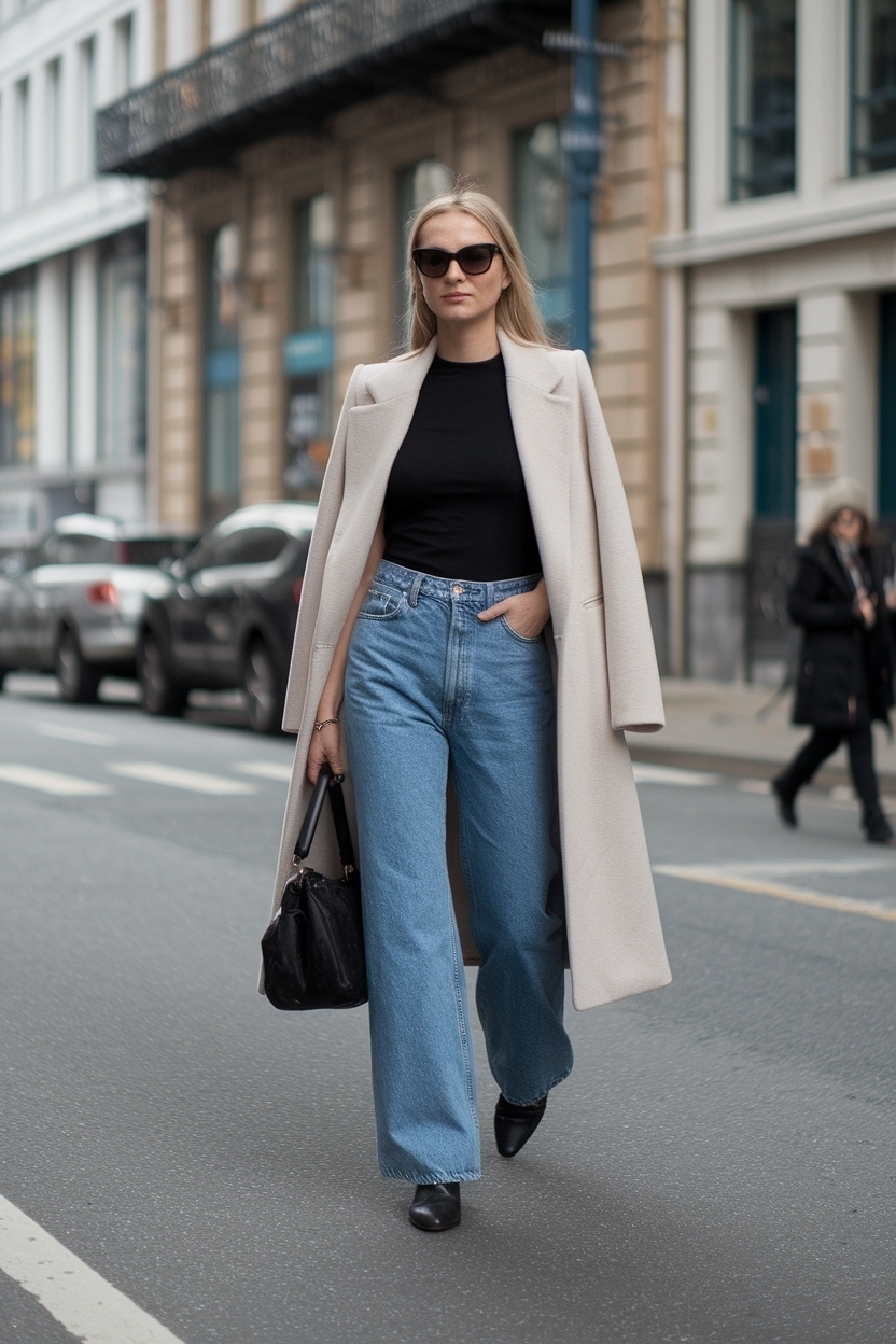Blue Jeans and Black Top Outfit for Effortless Style outfit idea