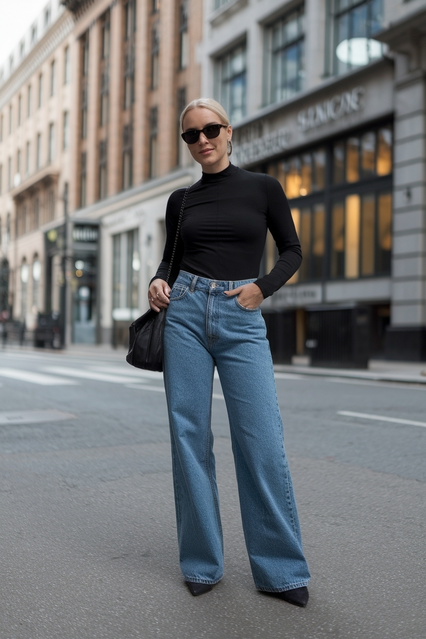 Blue Jeans Black Top Outfit: Effortless Everyday Style outfit idea