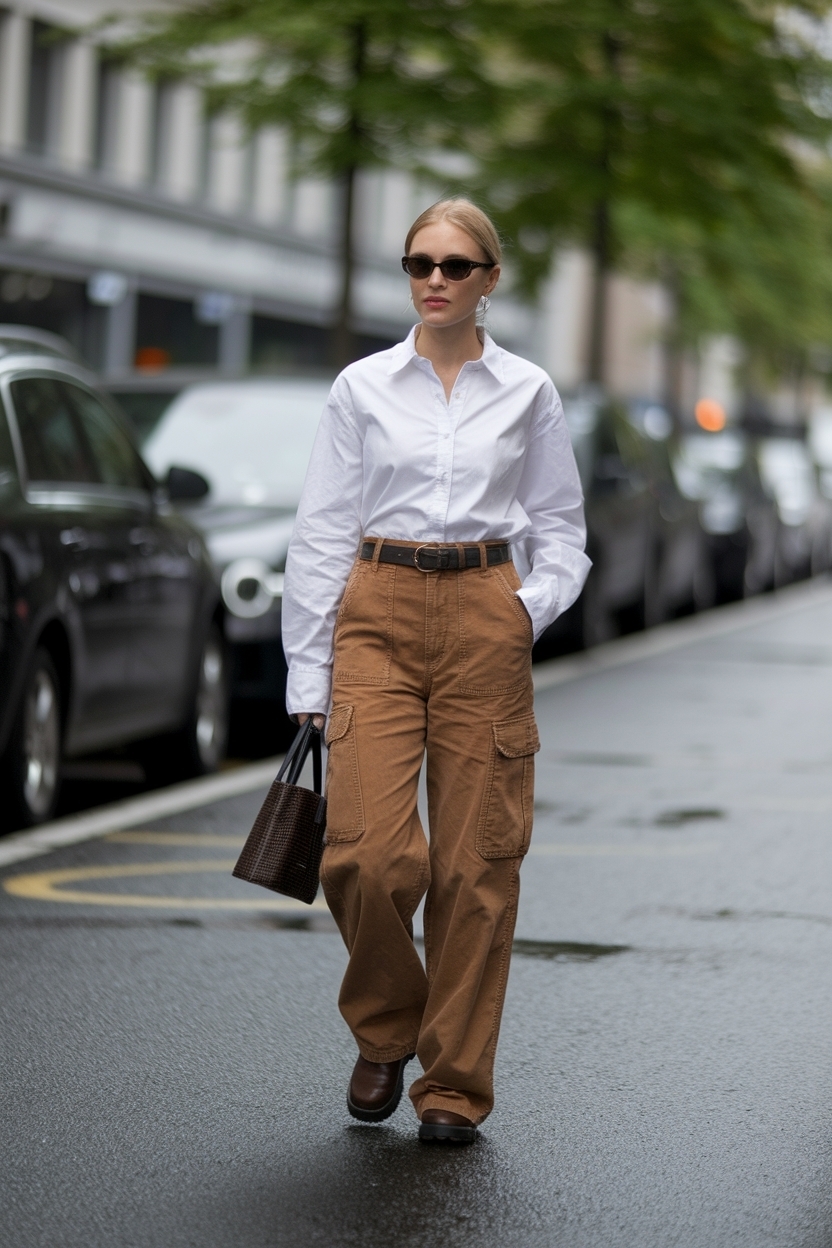 Brown Cargo Pants Outfit Street Style: Tips and Tricks outfit idea