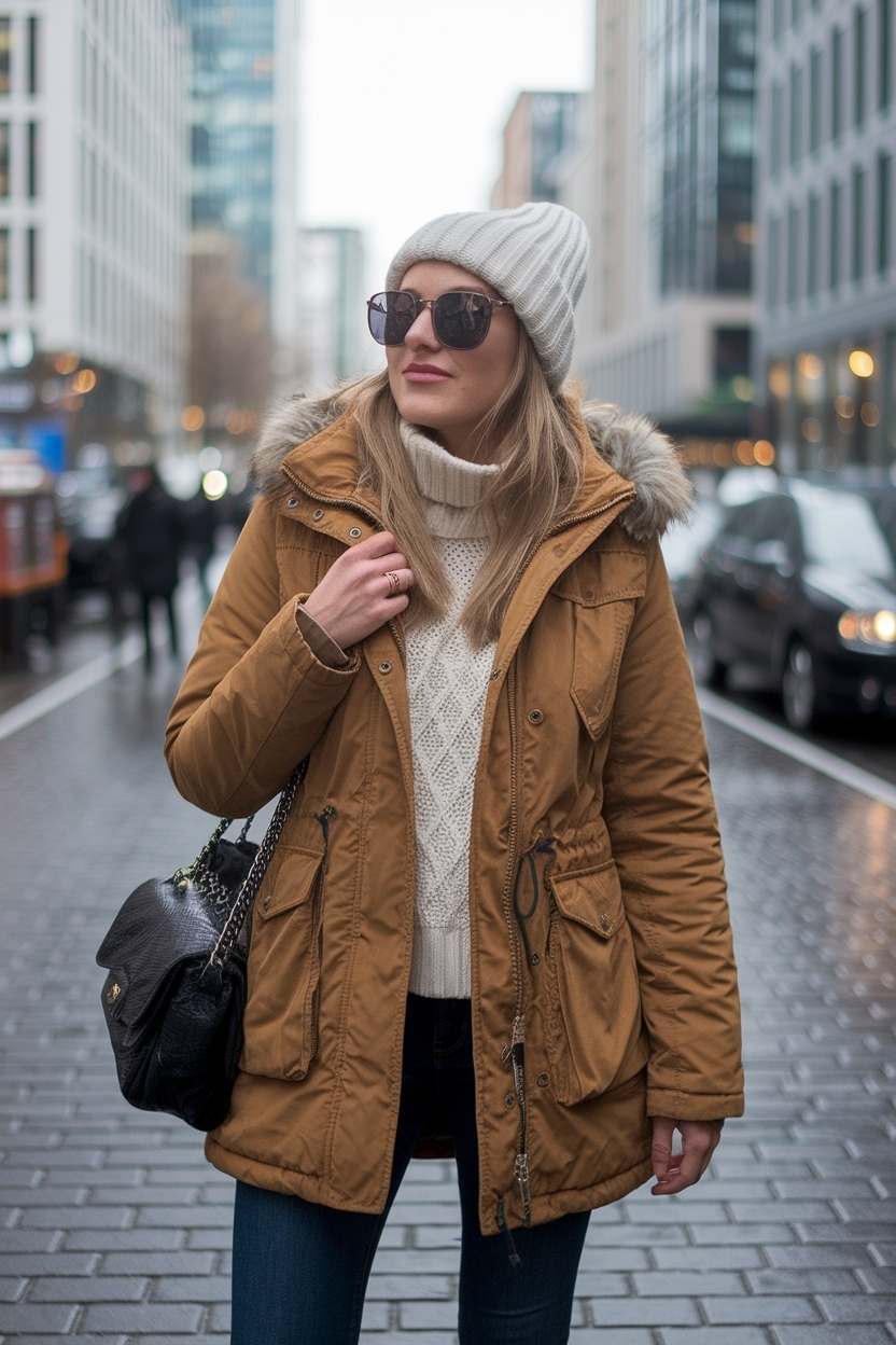 Brown Jacket Outfit Woman Winter: Style Tips and Ideas outfit idea