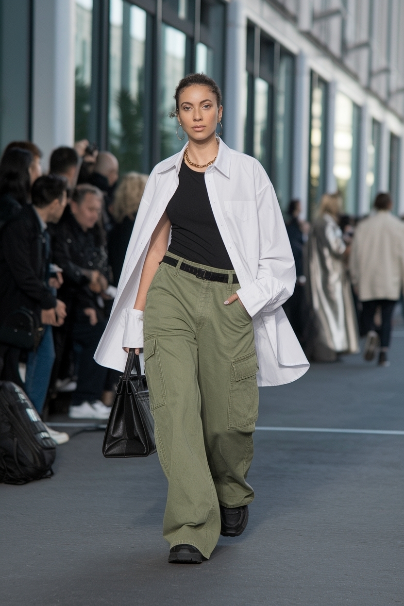 Cargo Pants Outfit with Oversized Shirt: Best Combinations outfit idea