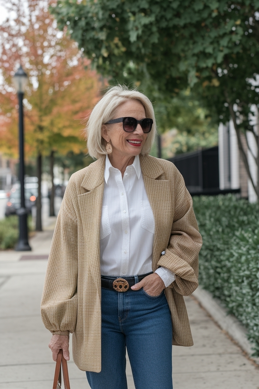 Casual Fall Jean Outfits for Women Over 50 outfit idea