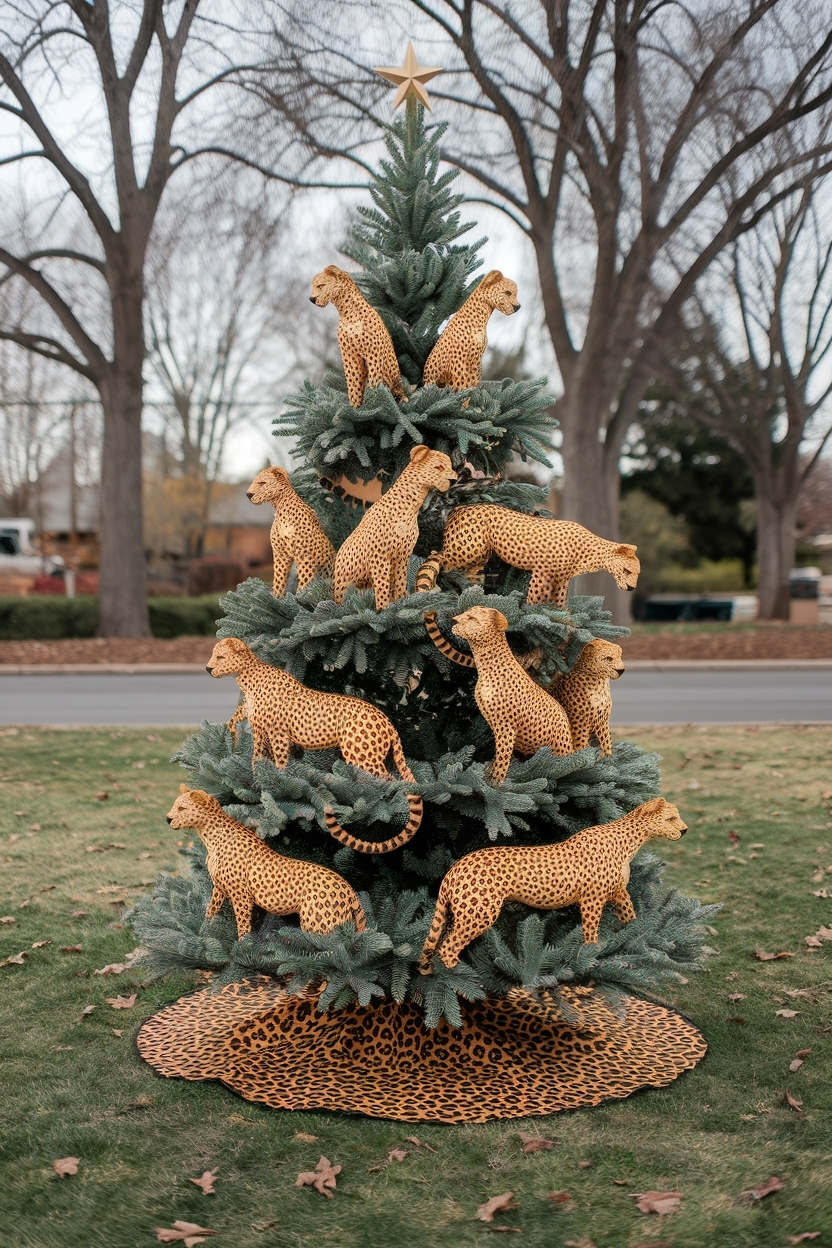Cheetah Print Christmas Tree: Unique Holiday Decor Ideas outfit idea