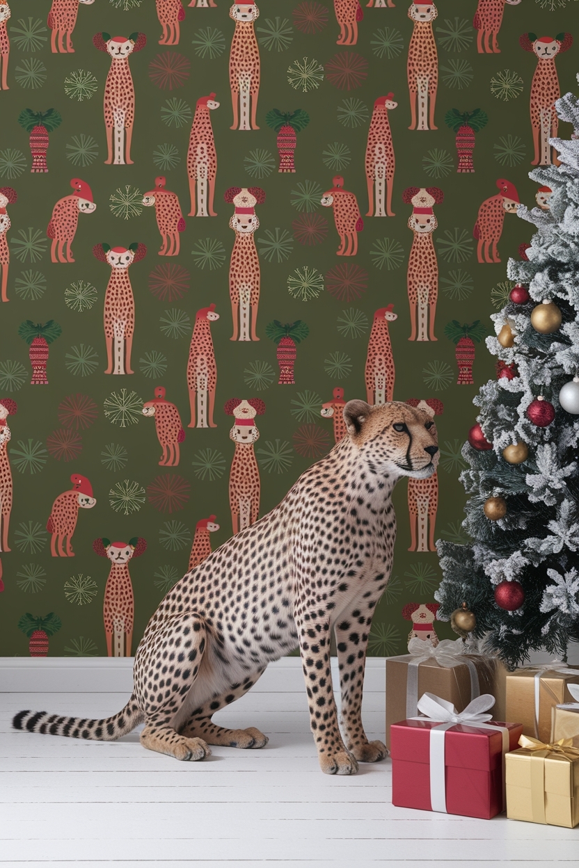 Cheetah Print Christmas Wallpaper: Trendy Seasonal Designs outfit idea