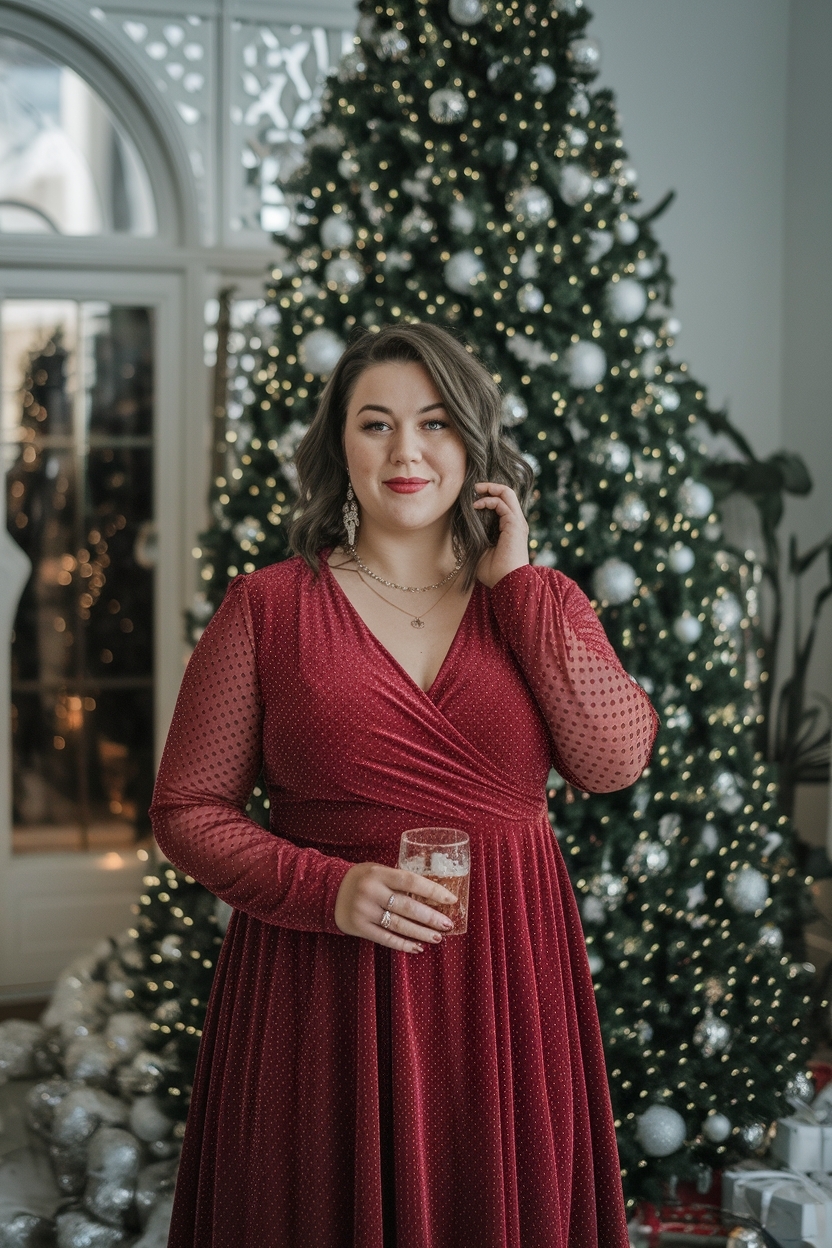Stylish Christmas Eve Outfits Plus Size Options outfit idea