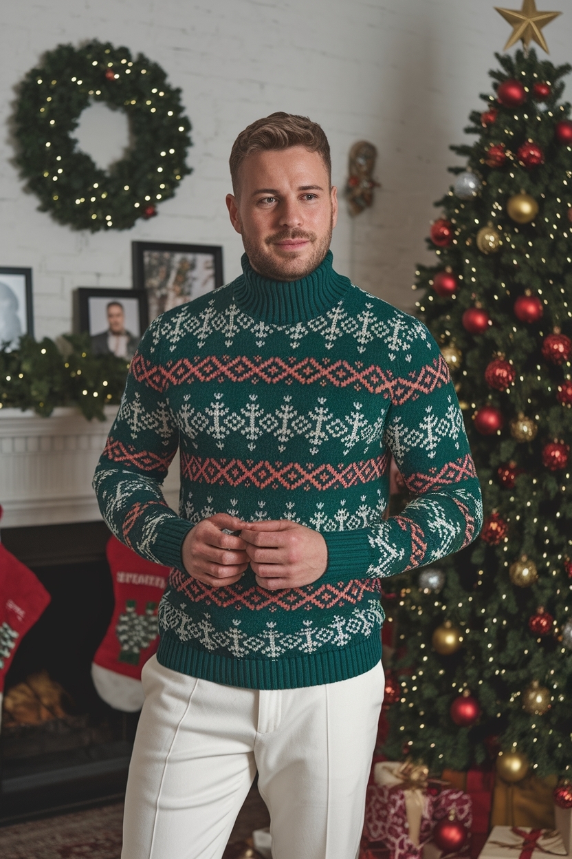 Christmas Outfits Aesthetic Men: Fashionable Holiday Choices outfit idea