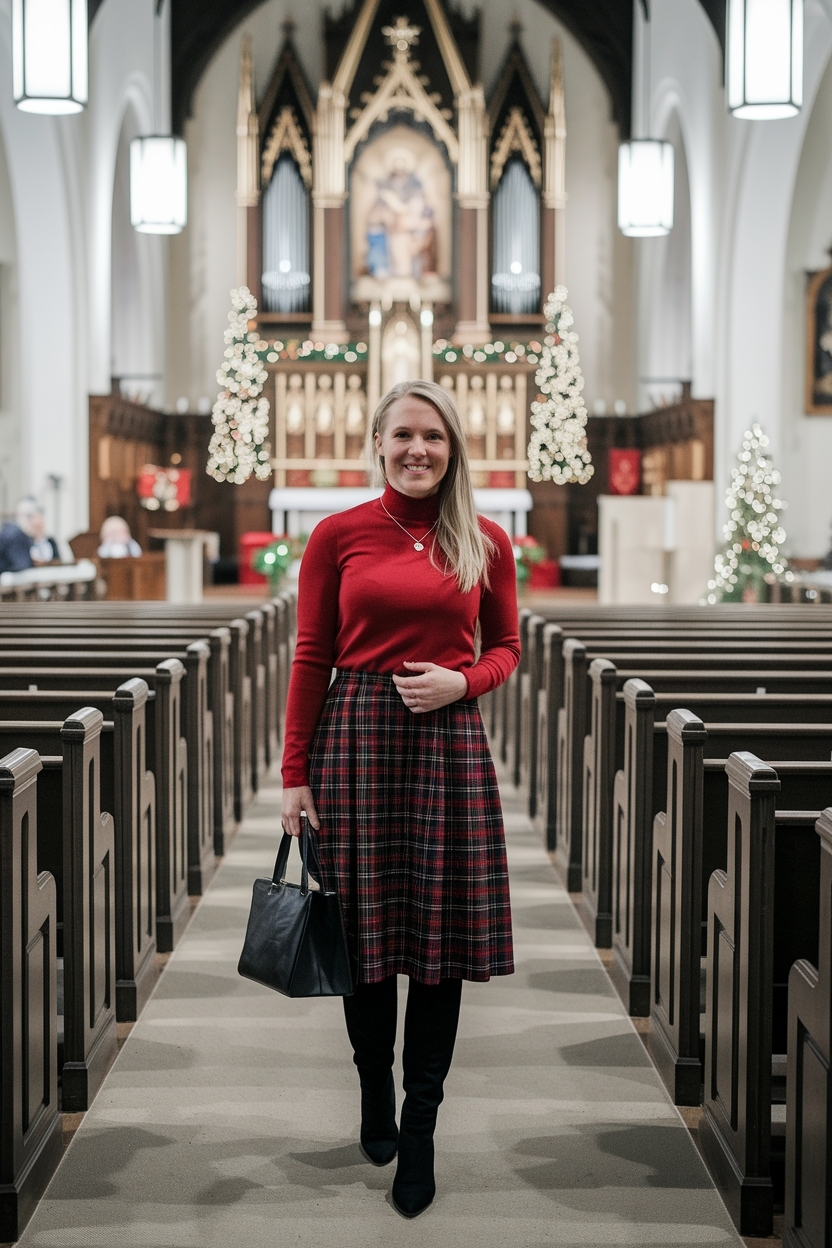 Choosing the Perfect Christmas Sunday Outfit Church outfit idea