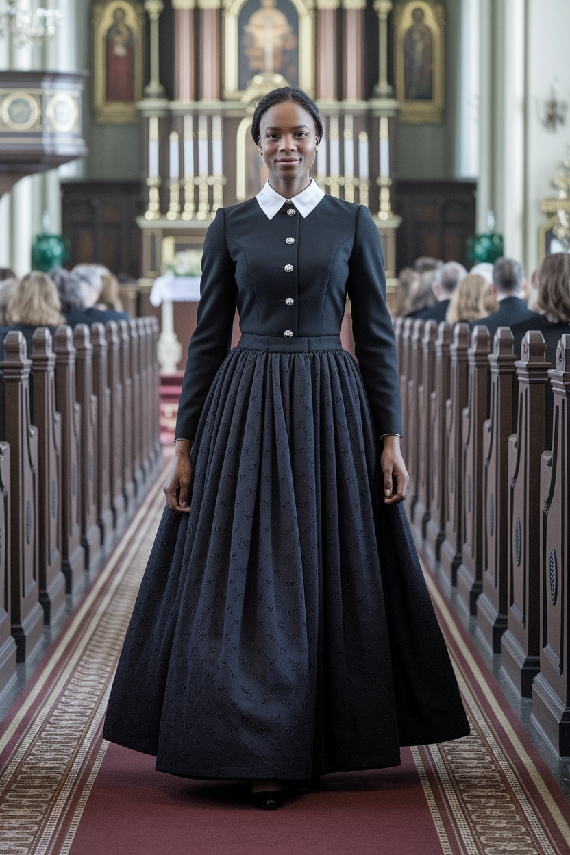 Church Outfit Black Women Long Skirt: Fashionable Choices outfit idea