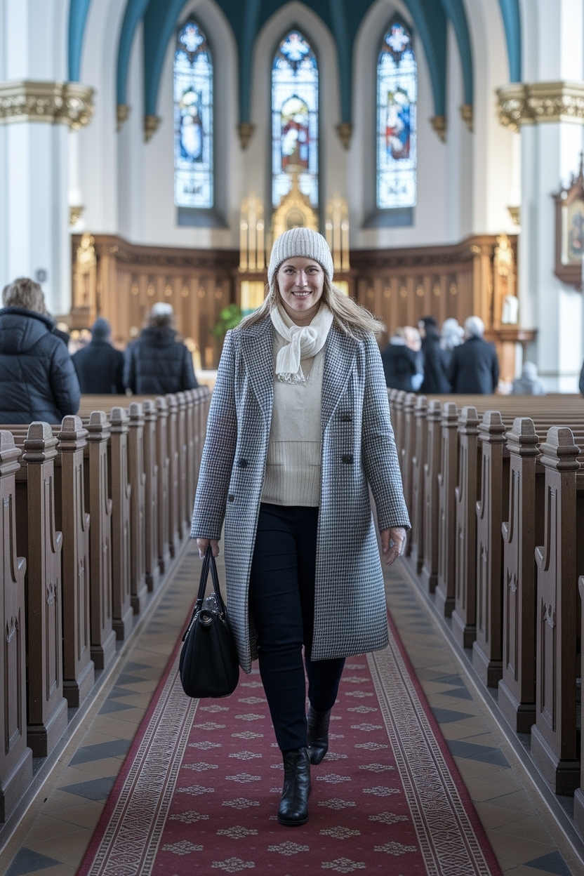 Cozy Church Outfit for Women Winter Options outfit idea