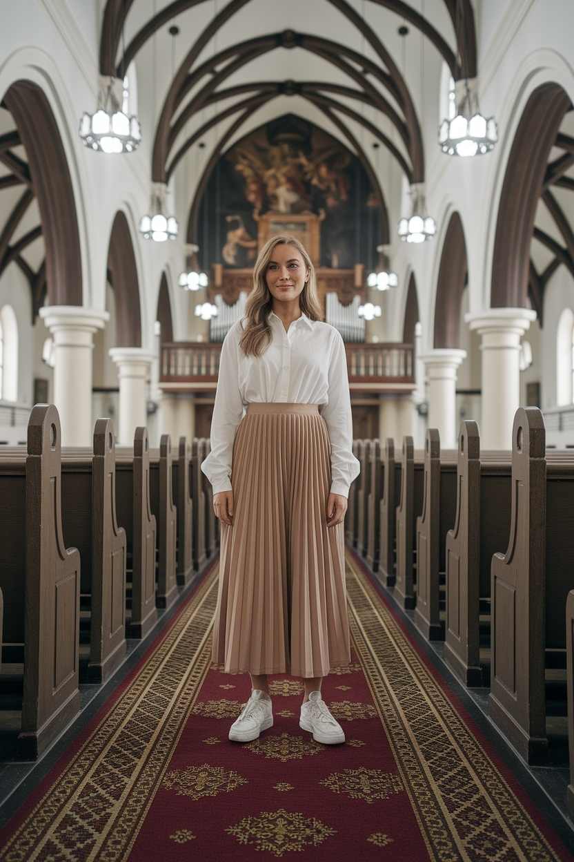 Church Outfit with Sneakers for Women: Comfort Meets Style outfit idea