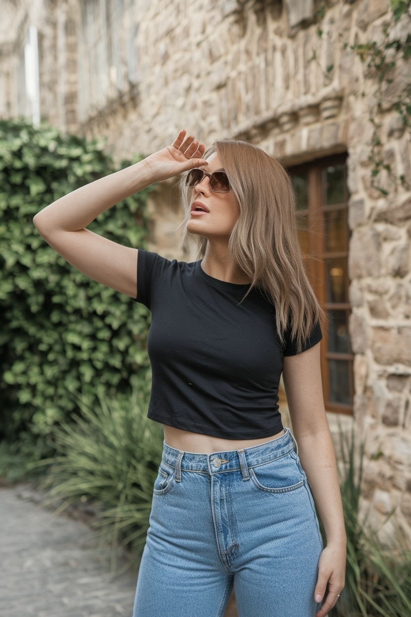 Cropped Baby Tee: The Perfect Summer Staple outfit idea