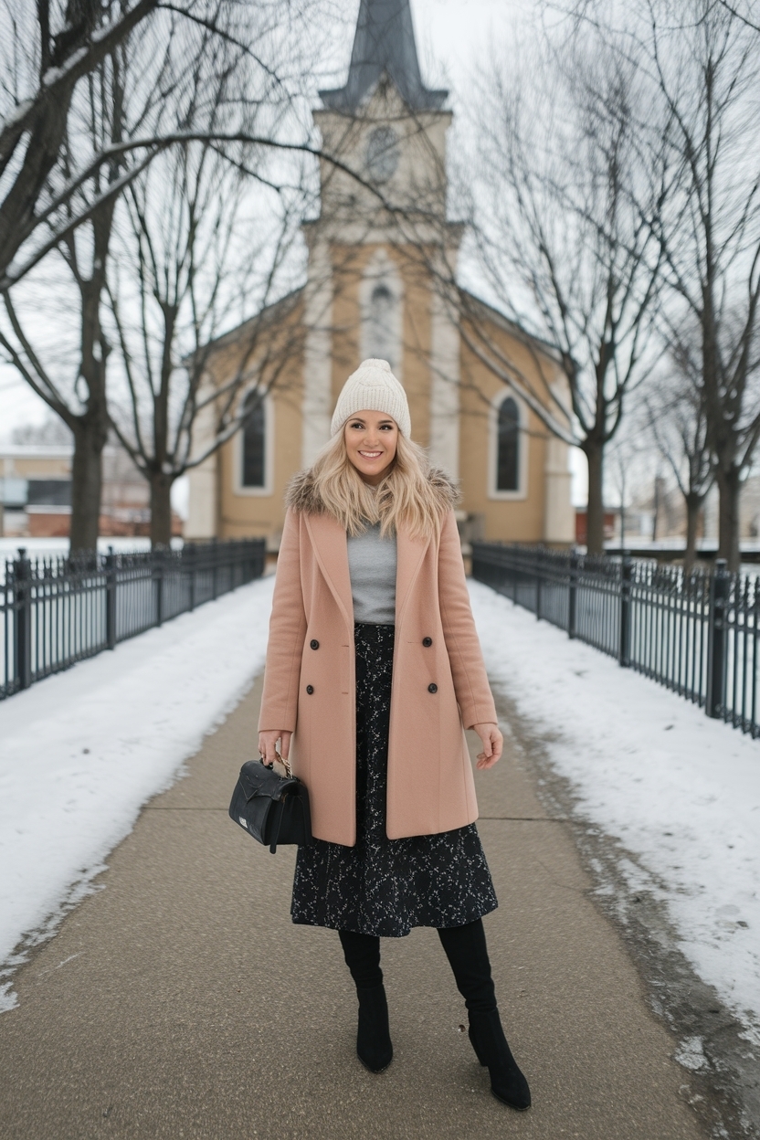 Cute Church Outfits for Winter: Dressy and Cozy Options outfit idea