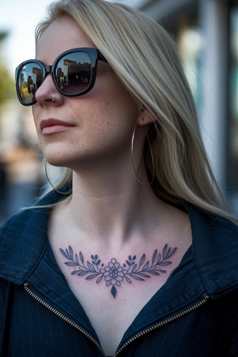 Cute Neck Tattoos for Women: Adorable Designs to Consider outfit idea