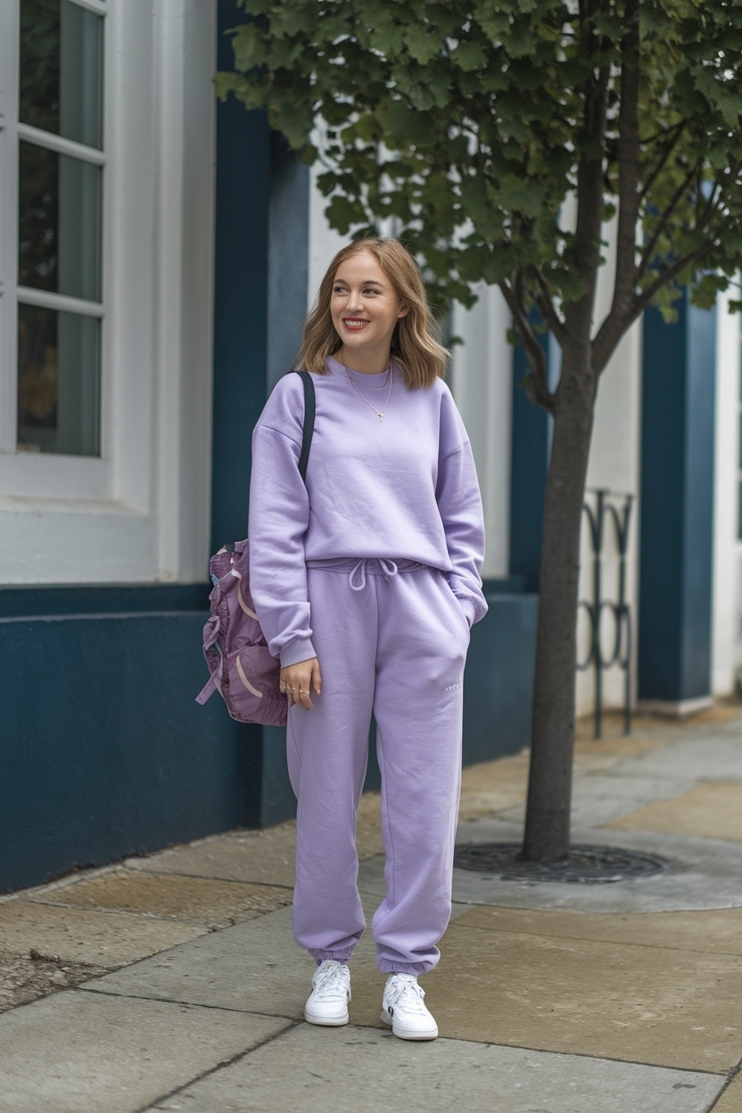 Cute Sweatpants Outfit for School: Comfort Meets Style outfit idea