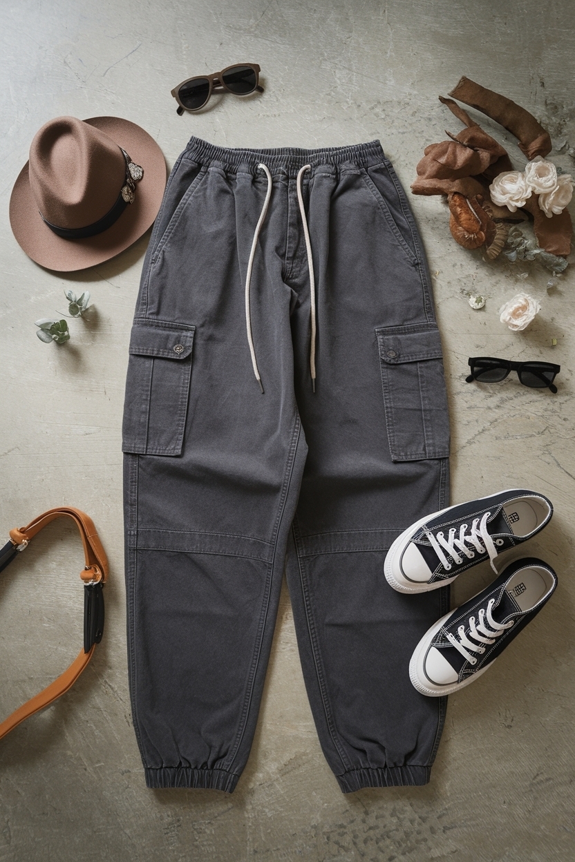 Dark Grey Cargo Pants Outfit: Trendy and Versatile Styles outfit idea