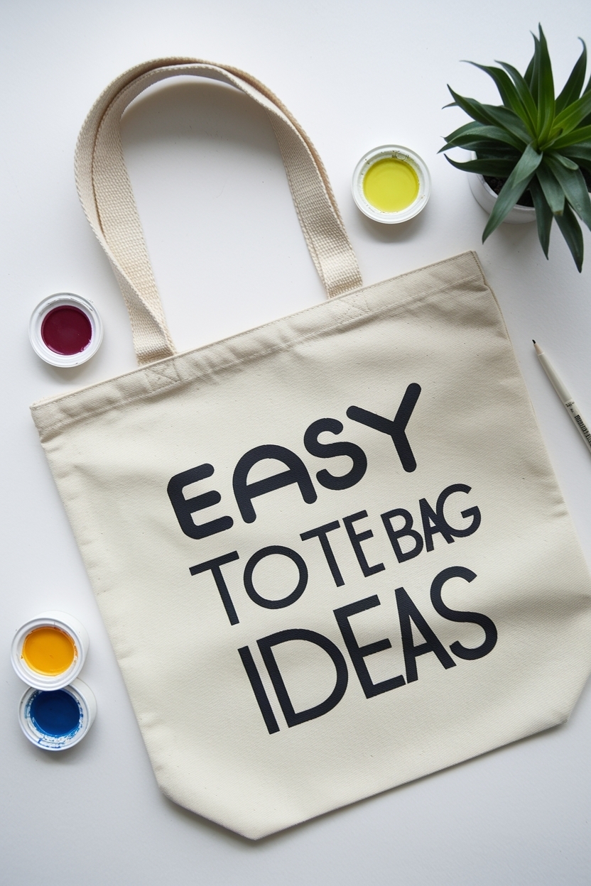 Easy Tote Bag Painting Ideas for Beginners outfit idea