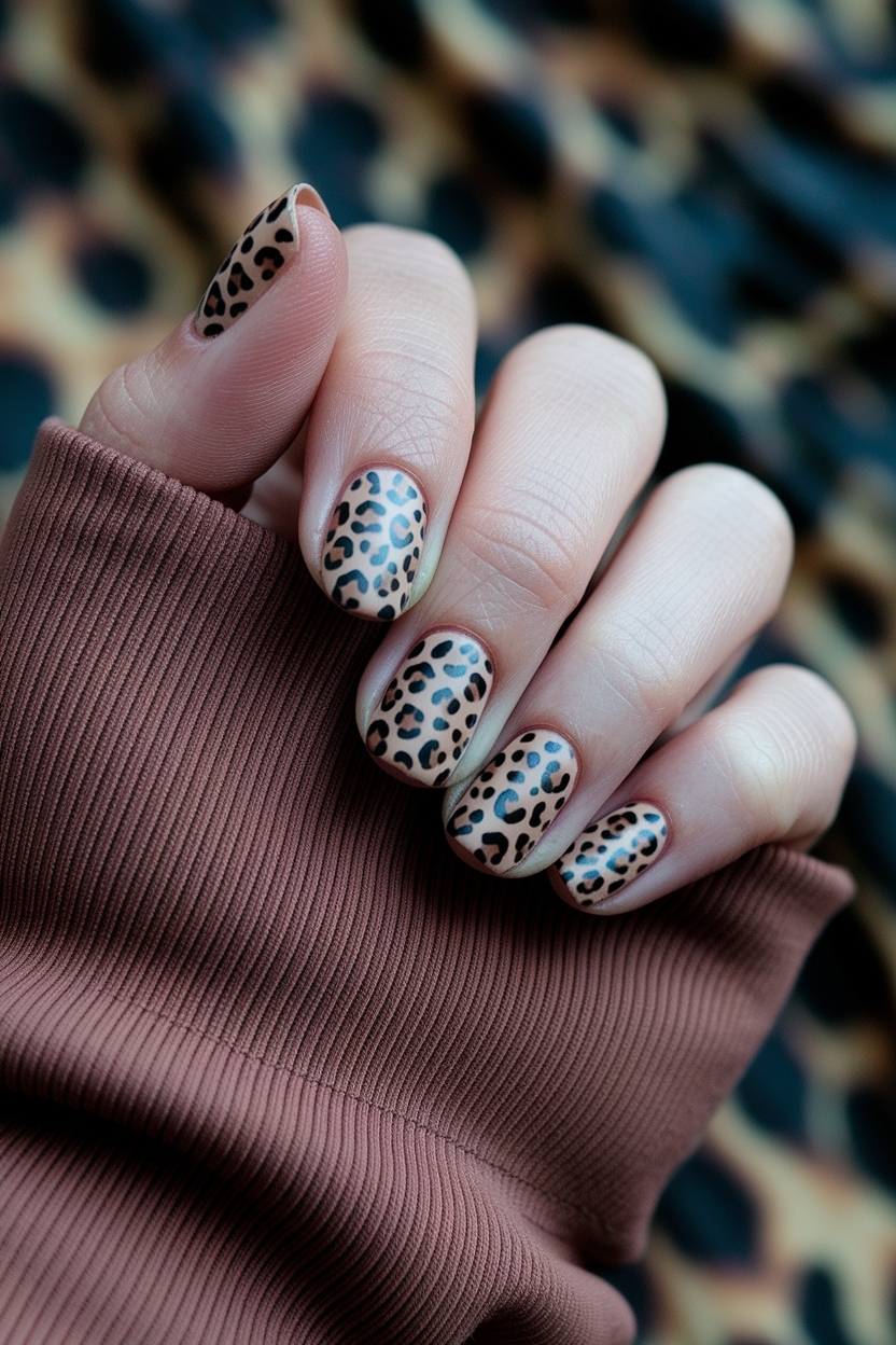 Fall Cheetah Print Nails: Chic Looks for Autumn outfit idea