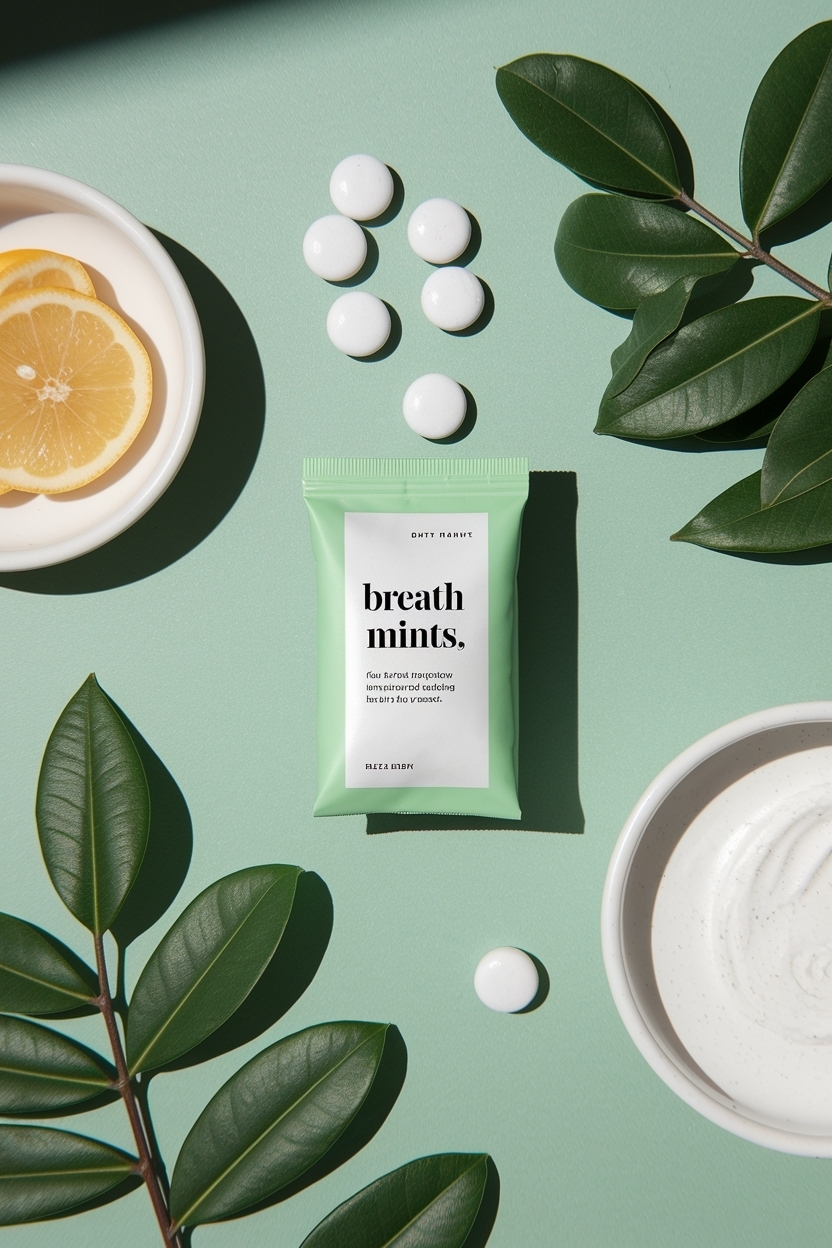 Flat Lay of Mint Green Product Mockup for Branding Needs outfit idea