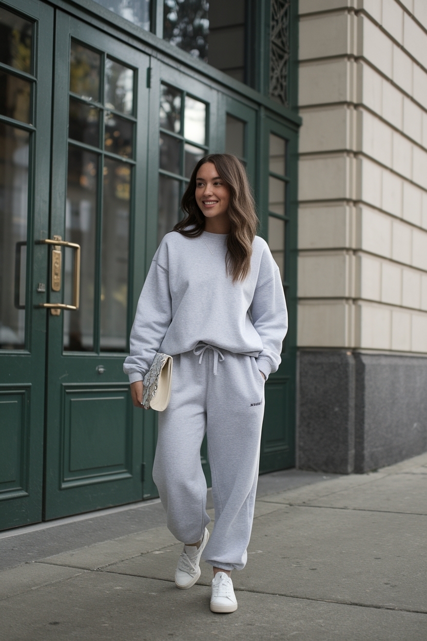 Gray Sweatpants Outfit for School: Chic and Casual Looks outfit idea