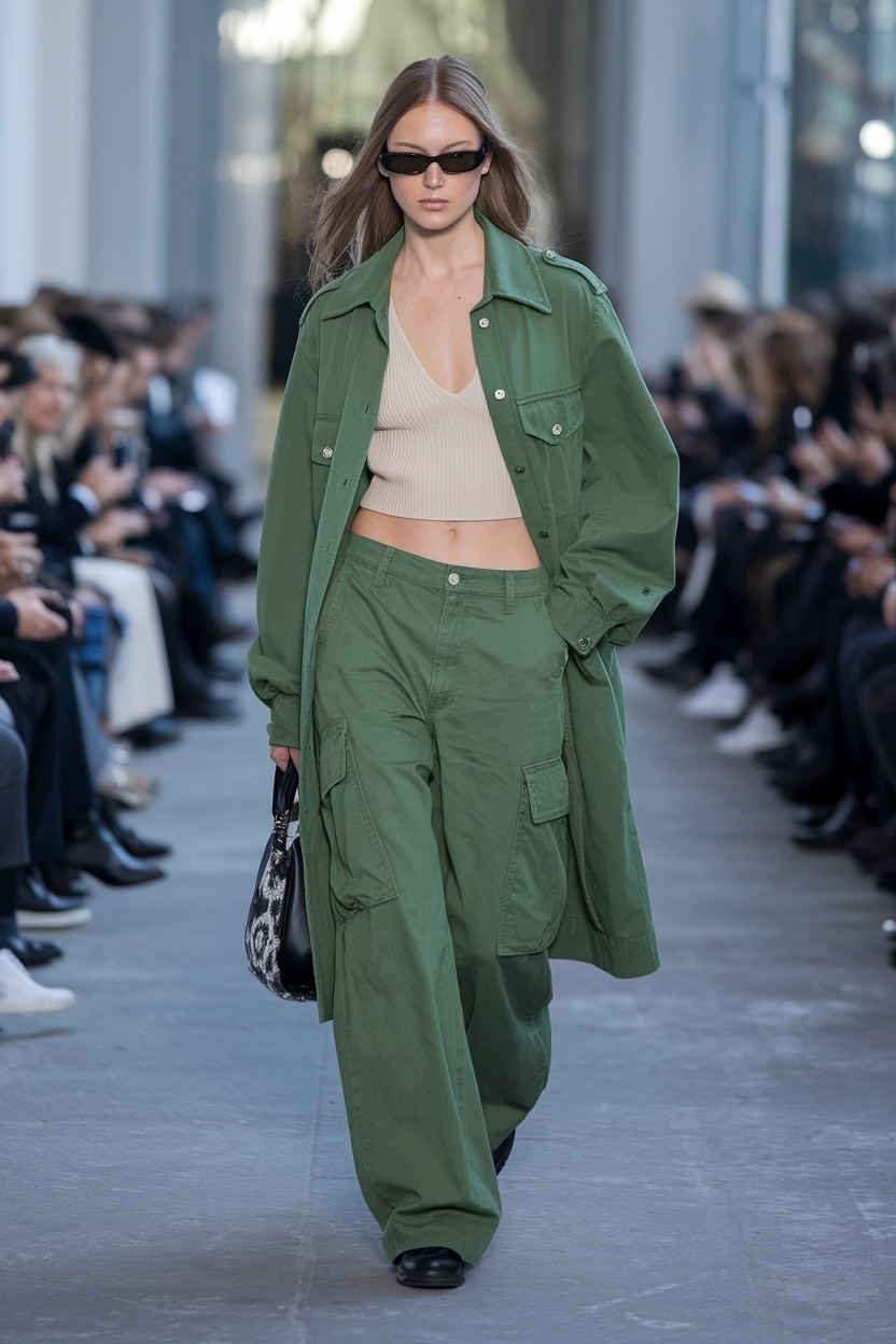 Versatile Green Cargo Pants Outfit Women for Any Season outfit idea