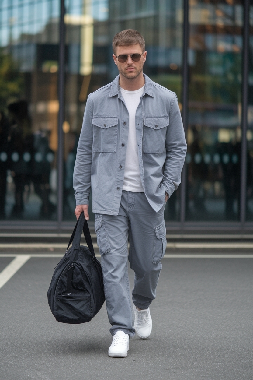 Grey Cargo Pants Outfit Men: Subtle and Stylish Combinations outfit idea