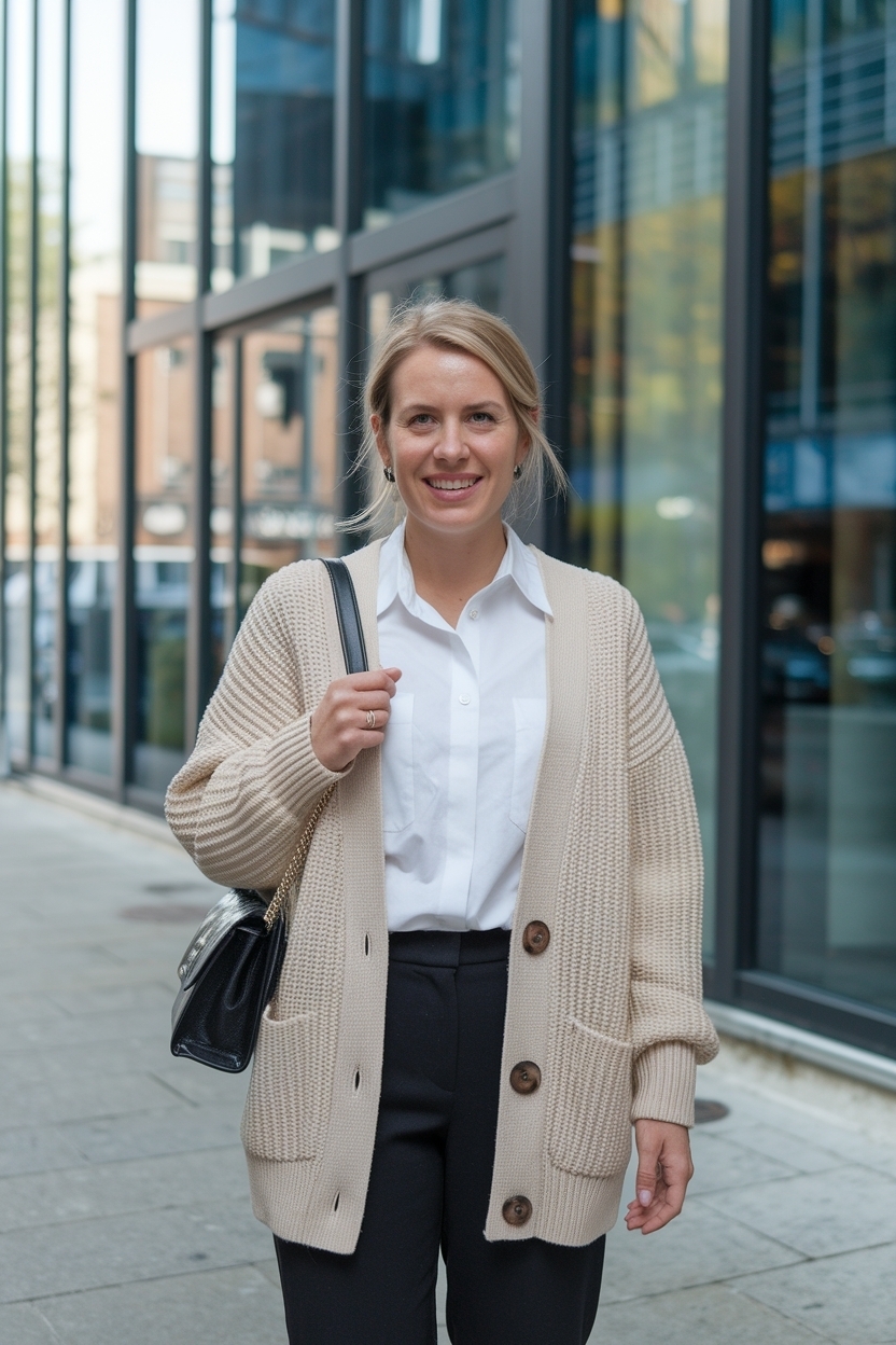 Interview Outfit Women with Cardigan for Professional Look outfit idea