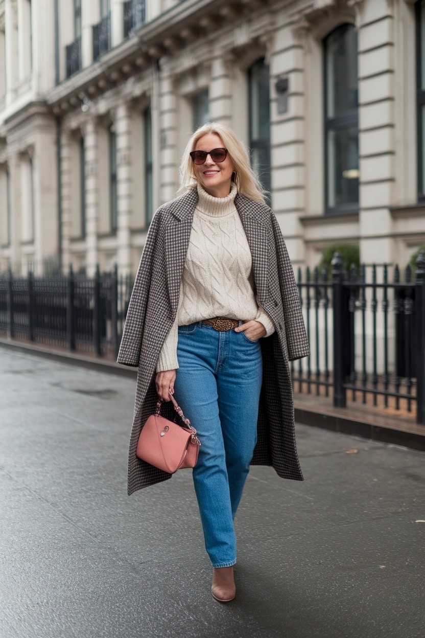 Jeans Outfit Over 40 for Women Winter: Timeless Looks outfit idea