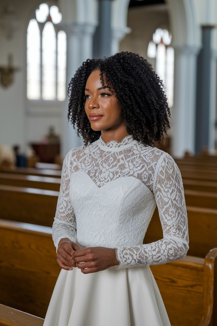 Lace Church Outfit Black Women: Feminine and Elegant Designs outfit idea